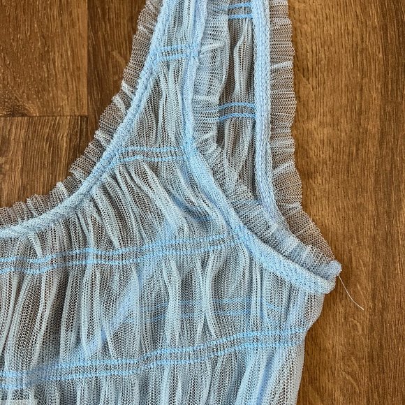 NEW Free People Smock About it Tulle Slip in Blue Sz XS - Picture 11 of 14
